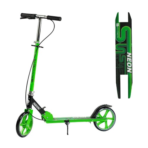Самокат двоколісний Skyper Neon 52 х 10 см Green and Black (127932)