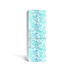 Наклейка на холодильник Zatarga «Бірюзова спілка» 650х2000 мм вінілова 3Д наклейка декор на кухню