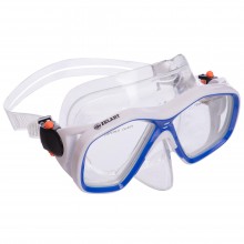 Маска для плавання Zelart M276-PVC (термоскло, PVC, пластик) Синій-білий (PT0814)