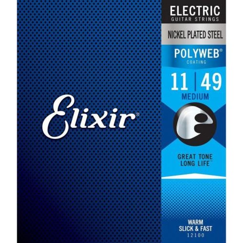 Струни для електрогітари Elixir 12100 Polyweb Nickel Plated Steel Medium 11/49 Струни для електрогітари Elixir 12100 Polyweb Nickel Plated Steel Medium 11/49