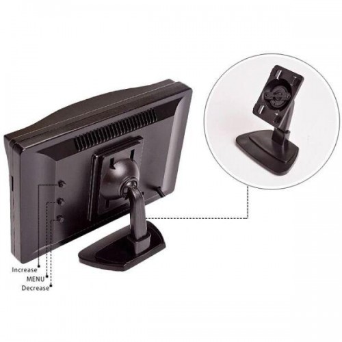 Автомобільний монітор для камери заднього виду Podofo XSP-04 Чорний (100384) в інтернет супермаркеті PbayMarket!