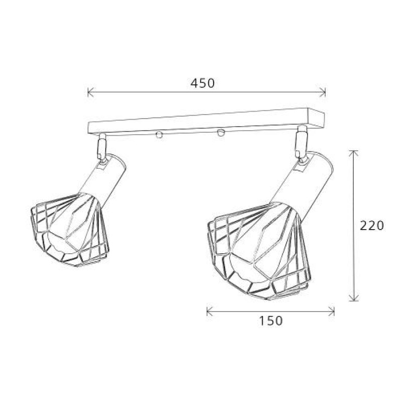 Світильник лофт MSK Electric Diadem настінно-стельовий NL 22151-2