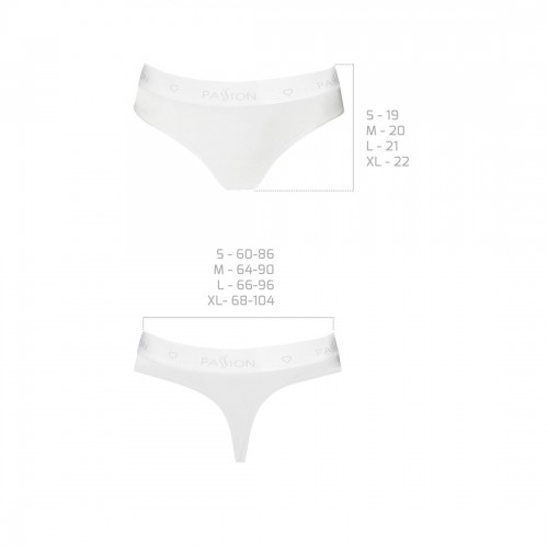 Трусики-бразиліана з бавовни Passion PS005 PANTIES white, size S в інтернет супермаркеті PbayMarket!