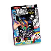 Комплект креативної творчості Оксамитове розфарбування фломастерами VLV-01 (VLV-01-2) Комплект креативної творчості Оксамитове розфарбування фломастерами VLV-01 (VLV-01-2)