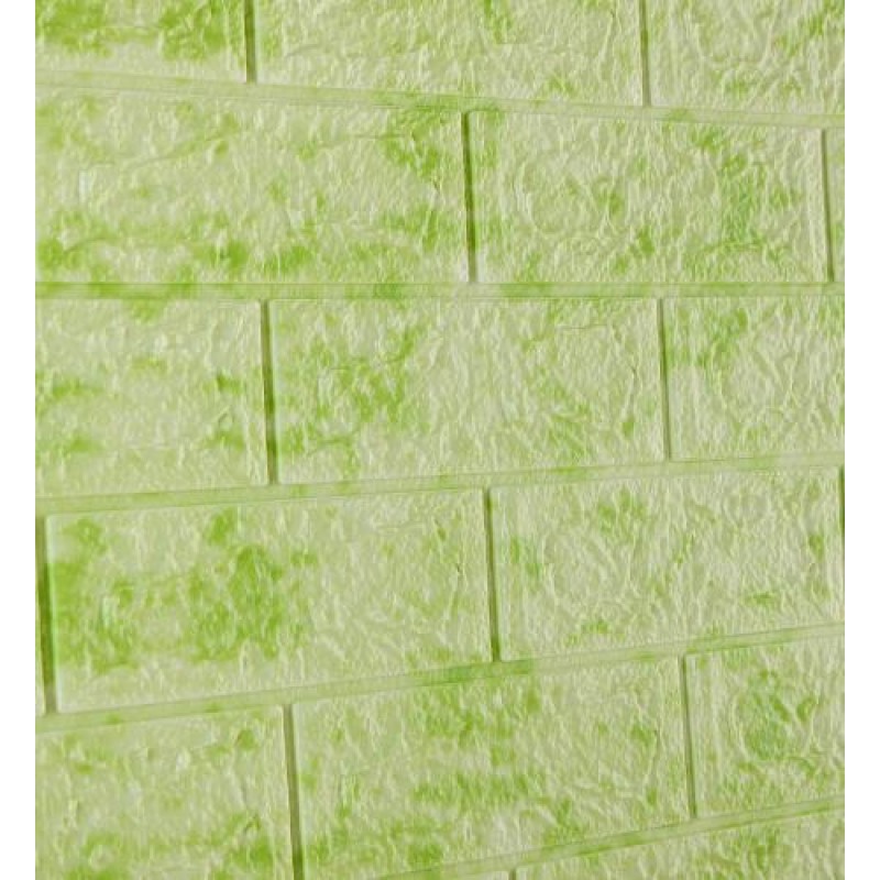 Самоклеюча декоративна 3D панель 3D Loft 700x770x5 мм Салатовий