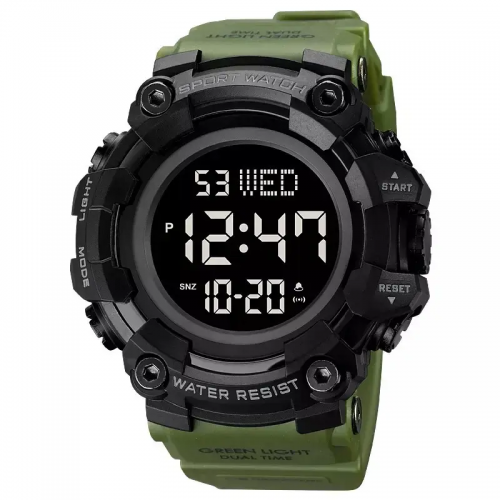 Годинник наручний чоловічий Skmei 1968 Army Green 1968AG (17172-hbr) Годинник наручний чоловічий Skmei 1968 Army Green 1968AG (17172-hbr)