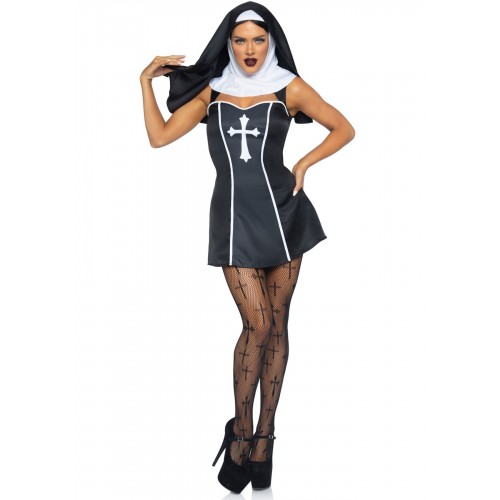 Костюм черниці Leg Avenue Naughty Nun L, сукня, головний убір в інтернет супермаркеті PbayMarket!