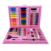 Дитячий набір для малювання No Brand ART set Rainbow комплект для дитячої творчості в кейсі 86 предметів Рожевий