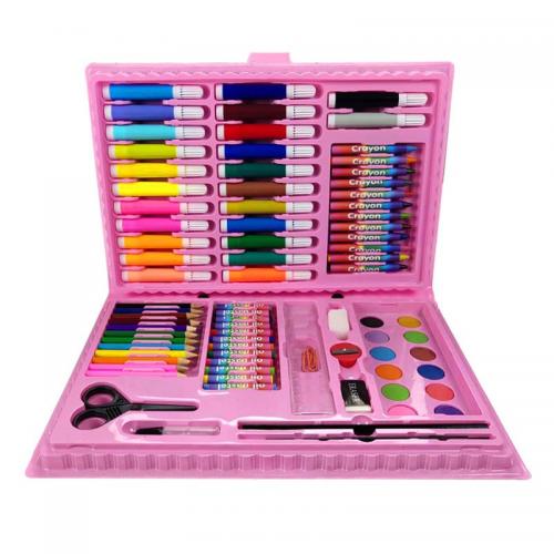 Дитячий набір для малювання No Brand ART set Rainbow комплект для дитячої творчості в кейсі 86 предметів Рожевий Дитячий набір для малювання No Brand ART set Rainbow комплект для дитячої творчості в кейсі 86 предметів Рожевий