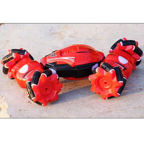 Трукова дрифт машинка перевертень 26см на радіокеруванні жестами та пультом YT Drift Stunt Car 510 звукові та світлові ефекти обертання на 360° Червона