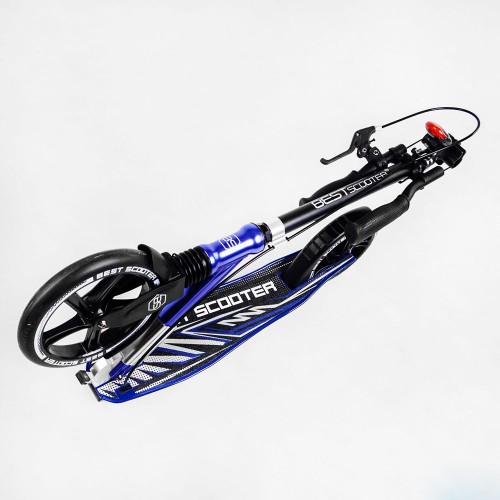 Двоколісний складаний самокат Best Scooter 100 кг Black and dark blue (113218) Двоколісний складаний самокат Best Scooter 100 кг Black and dark blue (113218)