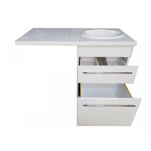 Тумба під пральну машинку Mikola-M з умивальником МДФ 150 см