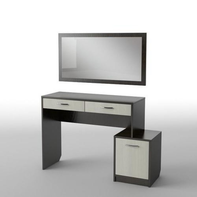 Туалетний столик Тиса Мебель БС-8 Венге Дуб молочний 75x40x119 см