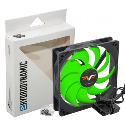 Вентилятор Frime (FGF120HB3) 120x120x25мм, 3pin+Molex, Black/Green в інтернет супермаркеті PbayMarket!