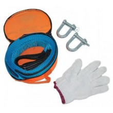 Трос буксирувальний Jianyan 5 метрів 8 тонн з перчатками Blue (3_01676)
