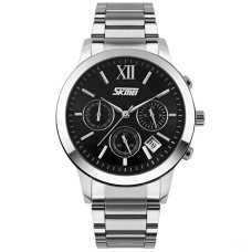 Наручний годинник чоловічий Skmei Amber New Сріблястий (3407)