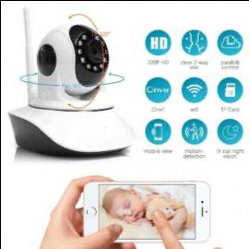 Бездротова Веб камера Онлайн Відеоняня з нахилом та панорамуванням WiFi Smart Net Camera Q6S з двома антенами Камера відеоспостереження з мікрофоном та зворотним зв'язком
