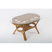 Обідній стіл Cruzo Асканія натуральний ротанг Коричневий (os320957)