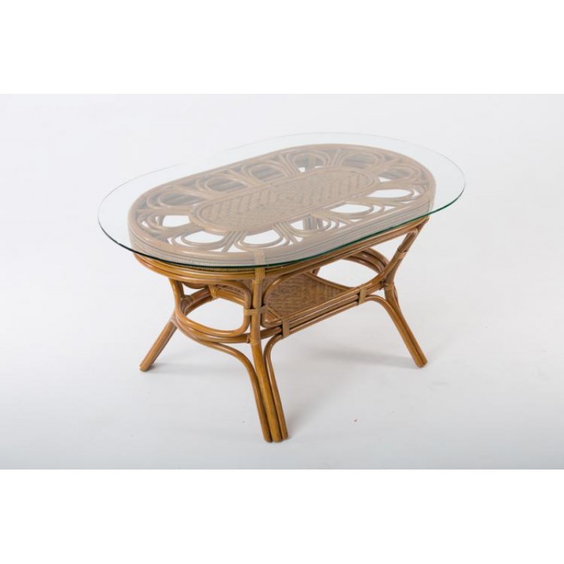 Обідній стіл Cruzo Асканія натуральний ротанг Коричневий (os320957)