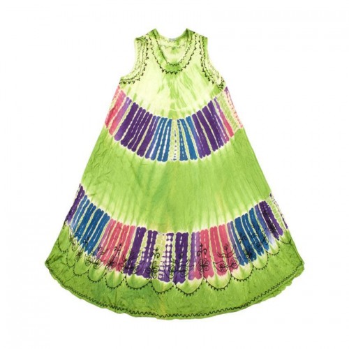 Сукня Літня Karma Віскоза Вишивка Вільний розмір Яблучно-зелений (20233) в інтернет супермаркеті PbayMarket!