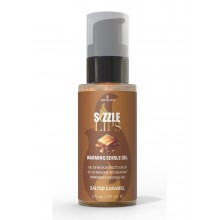 Зігрівальний масажний гель Sensuva Sizzle Lips Salted Caramel 59 мл без цукру їстівний