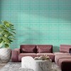 Самоклеюча стінова панель Sticker Wall  3D NEW CULTURAL WALL 70*70cm*5mm GREEN+SILVER (D) SW-00001803
