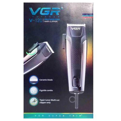 Машинка для стрижки волосся VGR V-120 від мережі 220В 8 насадок Silver-Black Машинка для стрижки волосся VGR V-120 від мережі 220В 8 насадок Silver-Black