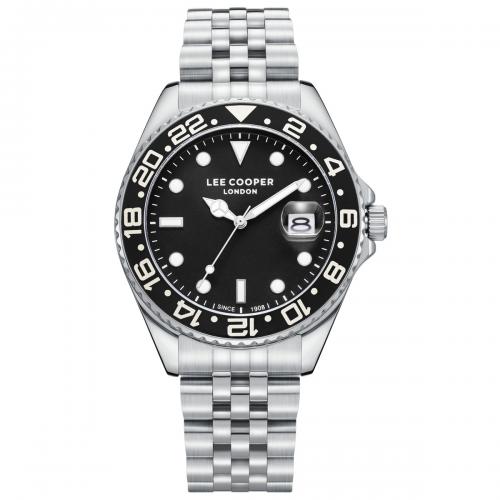 Наручний годинник чоловічий Lee Cooper Daytona Black Сріблястий (3430) Наручний годинник чоловічий Lee Cooper Daytona Black Сріблястий (3430)