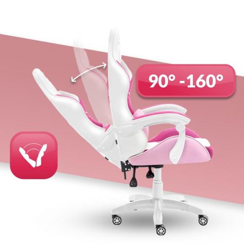 Комп'ютерне крісло Hell's Rainbow Pink тканина Комп'ютерне крісло Hell's Rainbow Pink тканина