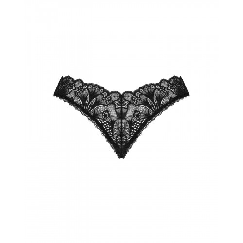 Мереживні стрінги Obsessive Donna Dream crotchless thong M/L Black, відкритий доступ в інтернет супермаркеті PbayMarket!