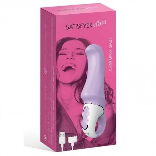 Потужний вібратор Satisfyer Vibes Charming Smile з гнучким стовбуром, літій силікон, 12 режимів в інтернет супермаркеті PbayMarket!