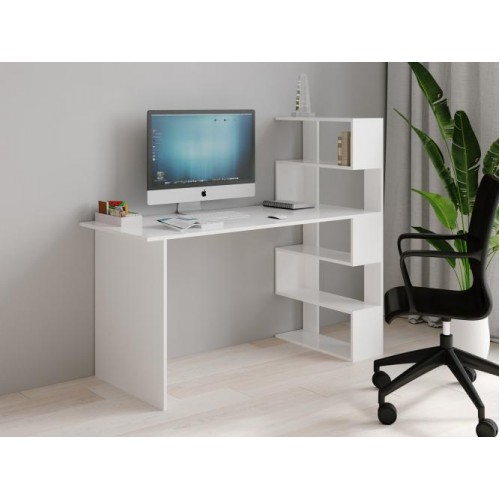 Стіл письмовий Меблева Площа СП-4 141.6х60х123 см Білий Стіл письмовий Меблева Площа СП-4 141.6х60х123 см Білий