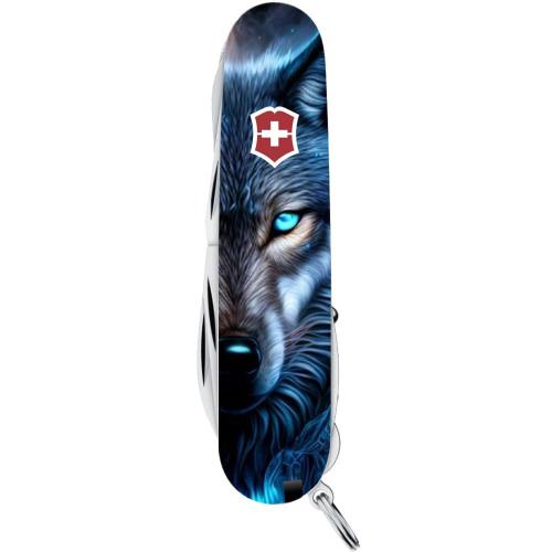 Складаний ніж Victorinox Huntsman Animal 91 мм 16 функцій Вовк (1.3713.3_F1040pw) Складаний ніж Victorinox Huntsman Animal 91 мм 16 функцій Вовк (1.3713.3_F1040pw)