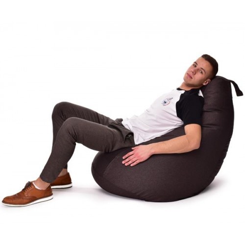 Крісло Мішок Груша Рогожка 120х85 Студія Комфорту Розмір Стандарт коричневий Крісло Мішок Груша Рогожка 120х85 Студія Комфорту Розмір Стандарт коричневий