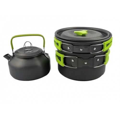 Набір туристичного посуду алюмінієвого Cooking Set DS-308 8148