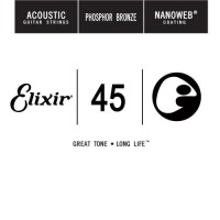Струна Elixir 14145 Acoustic Nanoweb Phosphor Bronze .045 Струна Elixir 14145 Acoustic Nanoweb Phosphor Bronze .045