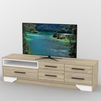 Тумба під телевізор Тиса Мебель ТВ-358 Дуб сонома Білий 48x44x180 см Тумба під телевізор Тиса Мебель ТВ-358 Дуб сонома Білий 48x44x180 см