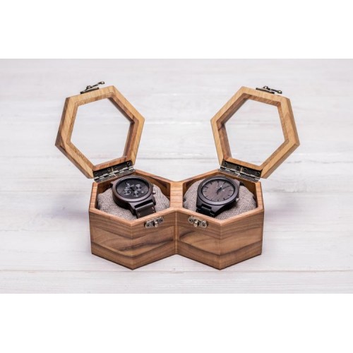 Коробочка-органайзер для зберігання наручних годинників ecoWalnut 7.8х18.8х10.9 см Коробочка-органайзер для зберігання наручних годинників ecoWalnut 7.8х18.8х10.9 см