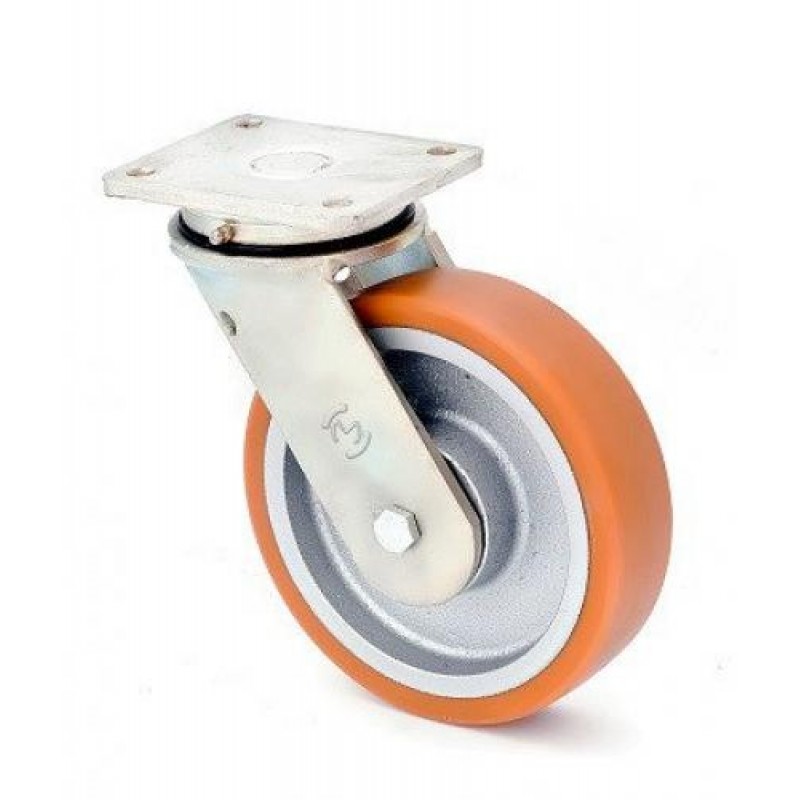 Колесо поворотне KAMA STRONG з панеллю кріплення 300 мм (4502-STR-300-B)