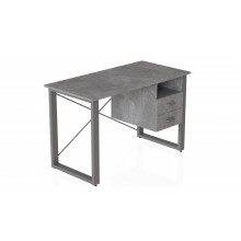 Письмовий стіл із ящиками Ferrum-decor Оскар 750x1400x600 метал Сірий ДСП Бетон 16 мм (OSK0042)