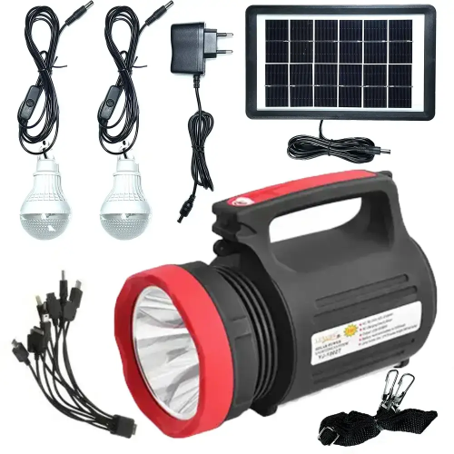Ліхтар Luxury YJ-1902T 5W 22SMD Powerbank solar ЗУ220В Чорно-червоний (1748935803)