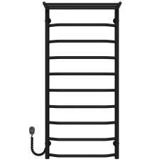 Рушникосушарка електрична Трапеція з полицею П10 500х1100 Deffi Чорний EF16 (C.TP.110.50.10.E.B.L.5)