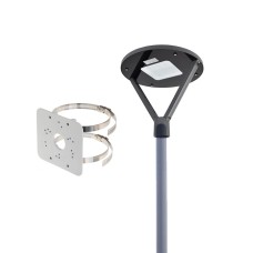 Комплект світильник світлодіодний парковий Lightwell LW-GL-50FT/стовп парковий сірий 4м/кронштейн Dahua PFA152-E