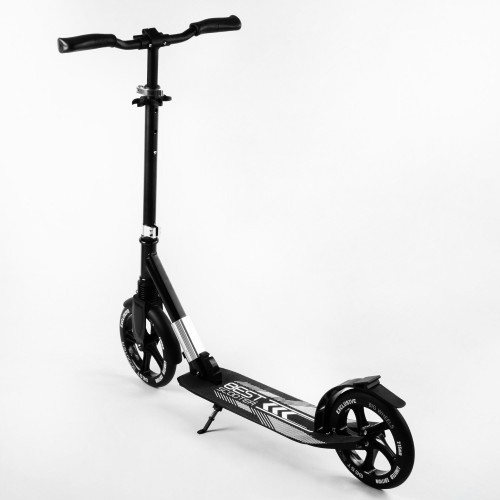 Самокат двоколісний складаний амортизатор Best Scooter PU колеса 100 кг Black (105587)