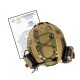 Комплект шолом FAST Helmet NIJ IIIA/навушники Earmor M32 Mod3 з чебурашкою/кавер S Мультикам