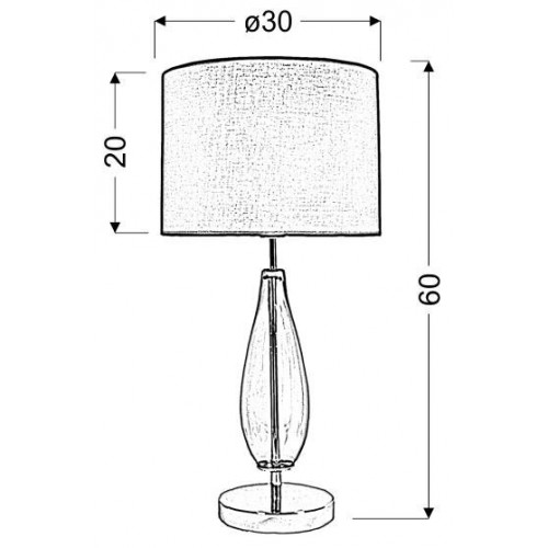 Настільна лампа Candellux Marrone 30x60 см Сріблясто-рожевий (41-01252)