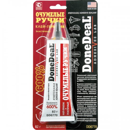 Клей-герметик DoneDeal 6770 Чудові ручки еластичний прозорий, 82 г в інтернет супермаркеті PbayMarket!