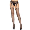 Панчохи-сітка Leg Avenue Net stockings with garter belt One size Black, пояс, підв’язки в інтернет супермаркеті PbayMarket!