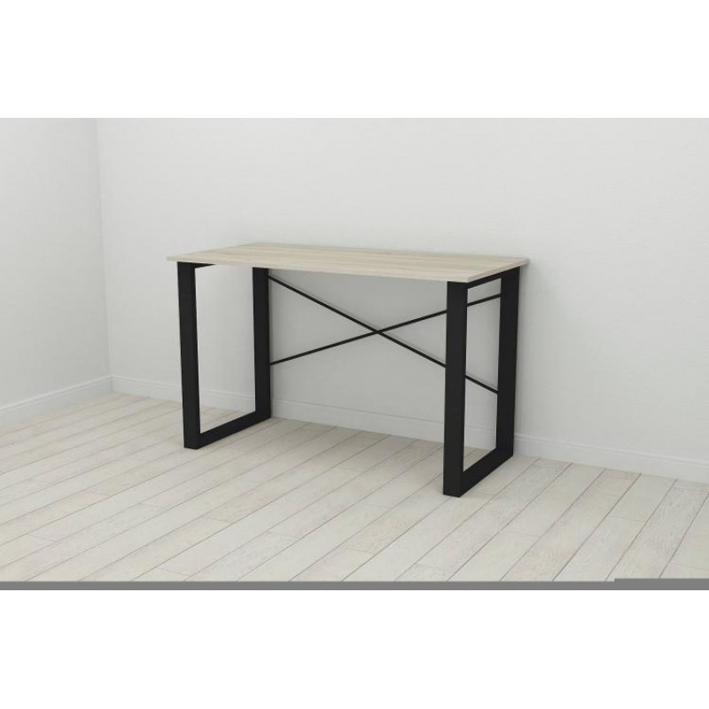 Письмовий стіл Ferrum-decor Драйв 750x1200x700 Чорний метал ДСП Дуб Сонома 16 мм (DRA088)