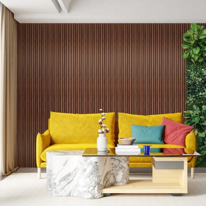 Декоративна стінова рейка Sticker Wall WPC Каштан 160x3000x23 мм (SW-00001536)